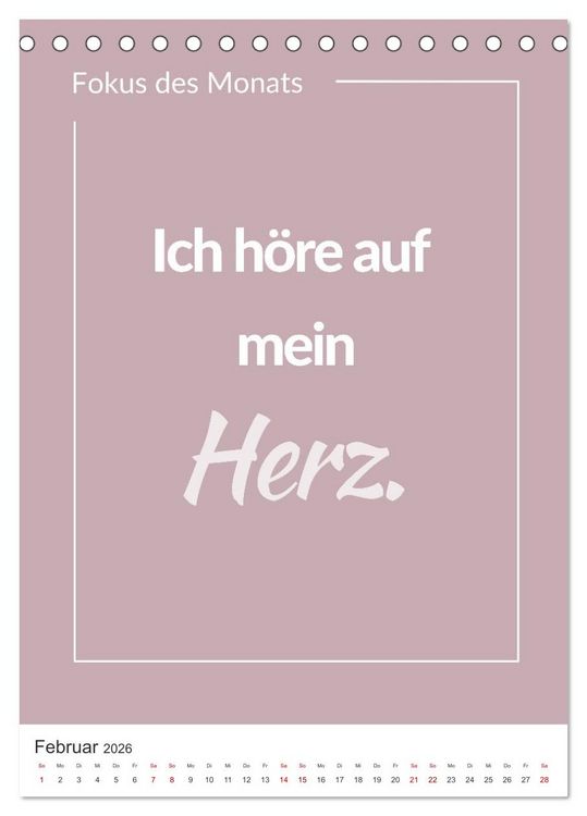 Produktbild: Achtsamkeitskalender: Mehr Achtsamkeit im Alltag mit dem Fokus des Monats (Tischkalender 2026 DIN A5 hoch), CALVENDO Monatskalender