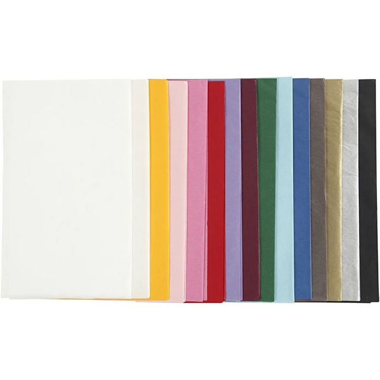 Produktbild: Creativ Company Seidenpapier, 50x70 cm, 17 g, Sortierte, Farben, 15x2 Blatt
