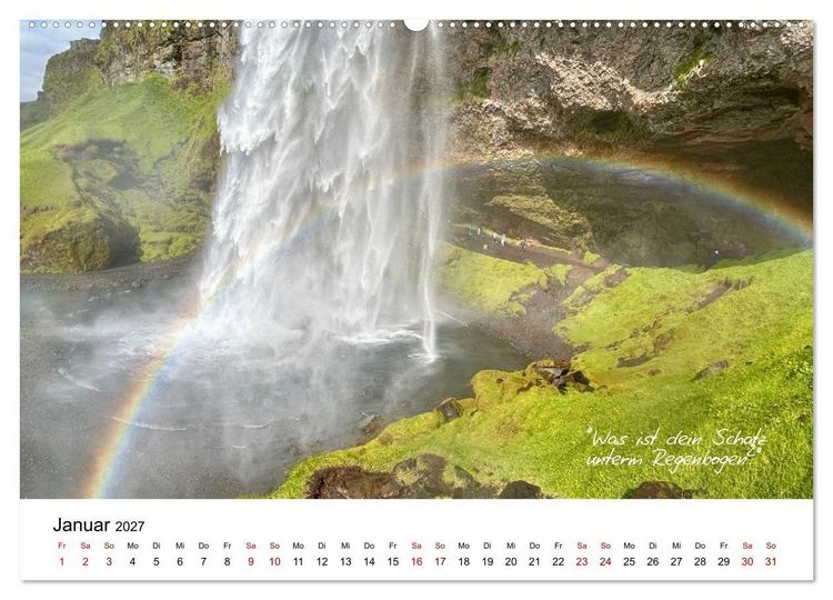 Produktbild: Islandherzen (Wandkalender 2027 DIN A2 quer), CALVENDO Monatskalender