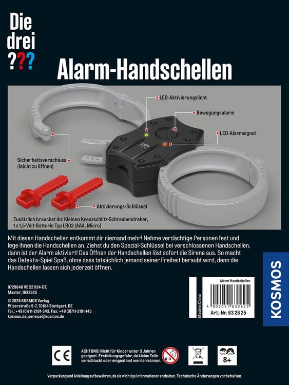 Produktbild: Die Drei ??? - Alarm-Handschellen