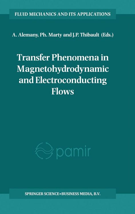 Produktbild: Transfer Phenomena in Magnetohydrodynamic and Electroconducting Flows
