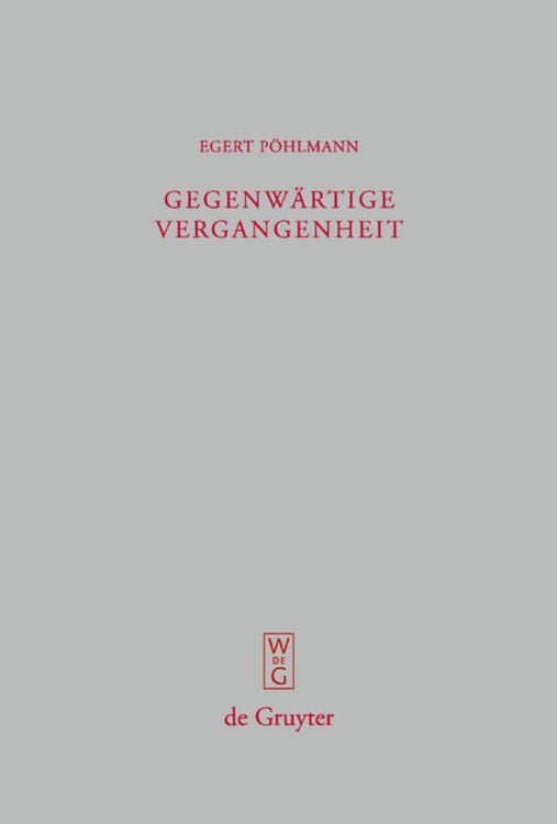 Produktbild: Gegenw&auml;rtige Vergangenheit