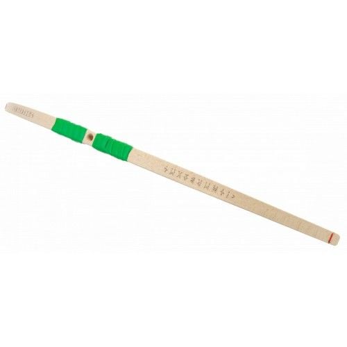 Produktbild: BestSaller 1274 - Kinder-Bogen mit Loch inkl. 3 Pfeilen, Buchenholz, 80cm, Holz-Bogen, Griff mit gr&uuml;ner Kunststoffwickelung