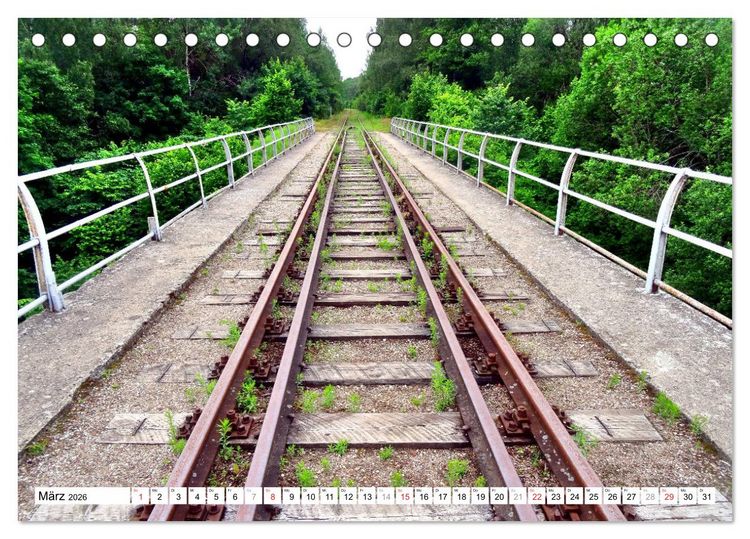 Produktbild: Schienen ins Nichts - Ein St&uuml;ck ostpreu&szlig;ischer Eisenbahngeschichte (Tischkalender 2026 DIN A5 quer), CALVENDO Monatskalender