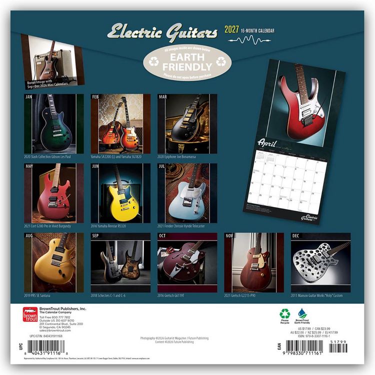 Produktbild: Electric Guitars &ndash; Elektrische Gitarren 2027 &ndash; 16-Monatskalender