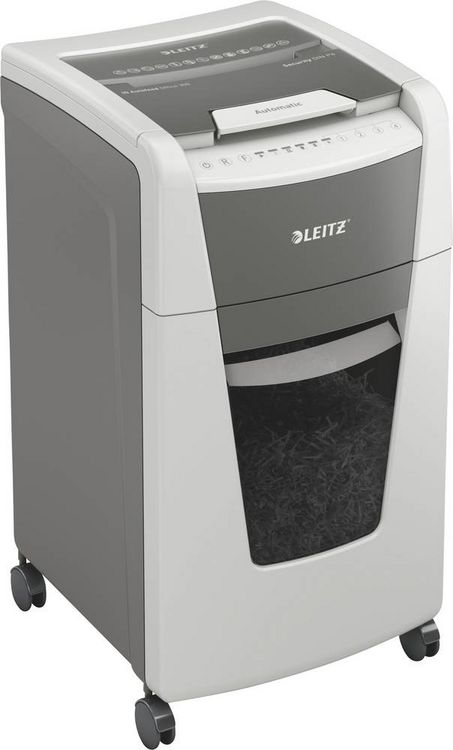 Produktbild: Leitz IQ Autofeed Office 300 P4 Aktenvernichter 300 Blatt Partikelschnitt 4 x 30 mm P-4 60 l Vernichtet auch B&uuml;roklammern, Heftklammern, Kreditkarte