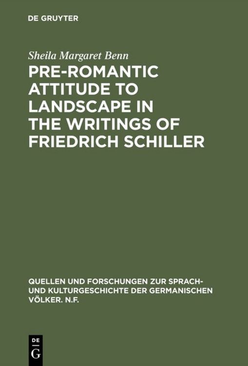 Produktbild: Pre-Romantic Attitude to Landscape in the Writings of Friedrich Schiller
