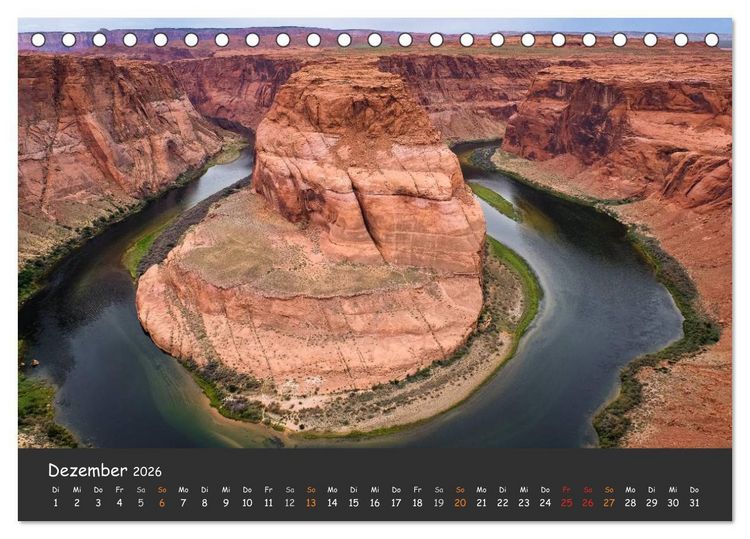 Produktbild: Die Canyons der USA (Tischkalender 2026 DIN A5 quer), CALVENDO Monatskalender