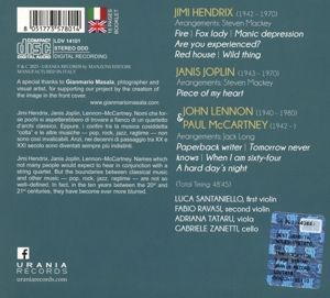 Produktbild: Hendrix,Joplin,Beatles f&uuml;r Streichquartett