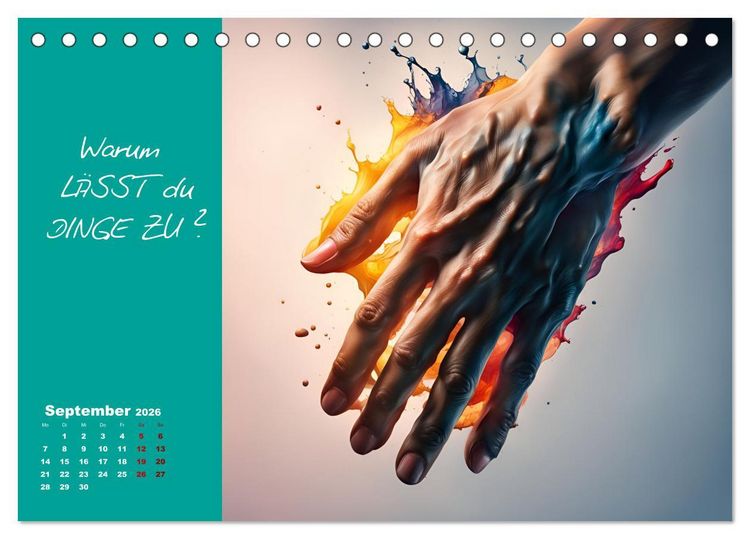 Produktbild: KI Mut - Trau Dich und stell Dir die richtige Frage (Tischkalender 2026 DIN A5 quer), CALVENDO Monatskalender