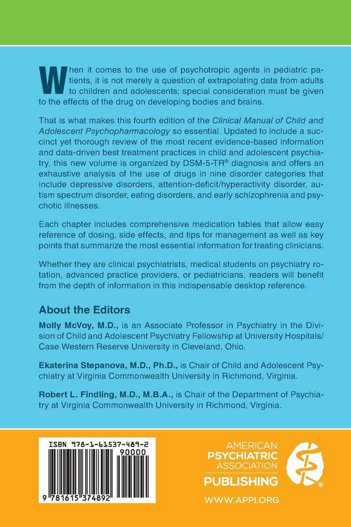 Produktbild: Clinical Manual of Child and Adolescent Psychopharmacology