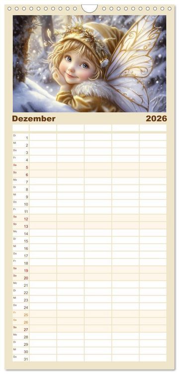 Produktbild: Familienplaner 2026 - Feenstaub und Kinderlachen mit 5 Spalten (Wandkalender, 21 x 45 cm) CALVENDO
