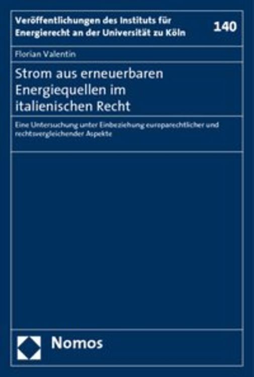 Produktbild: Strom aus erneuerbaren Energiequellen im italienischen Recht
