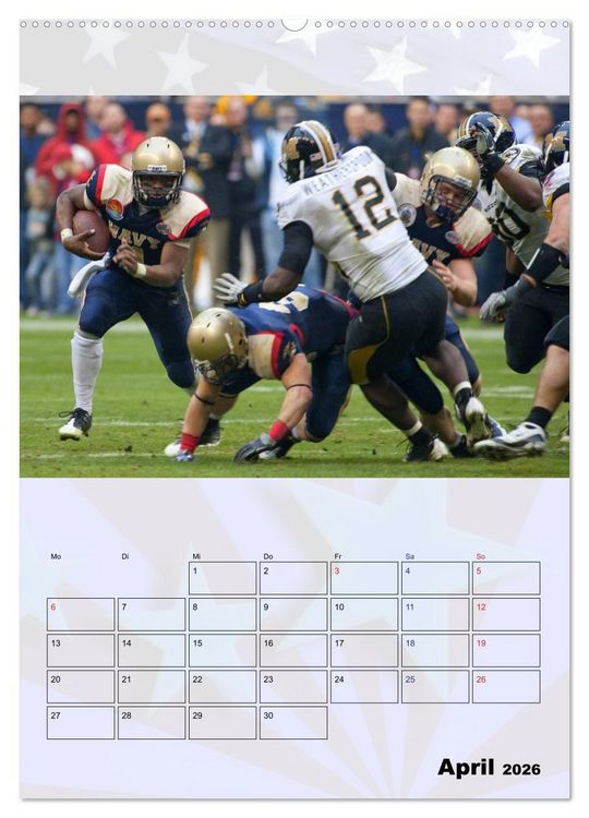 Produktbild: American Football - Kickoff (hochwertiger Premium Wandkalender 2026 DIN A2 hoch), Kunstdruck in Hochglanz