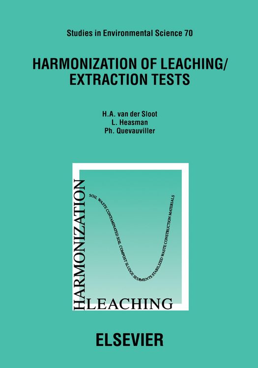 Produktbild: Harmonization of Leaching/Extraction Tests