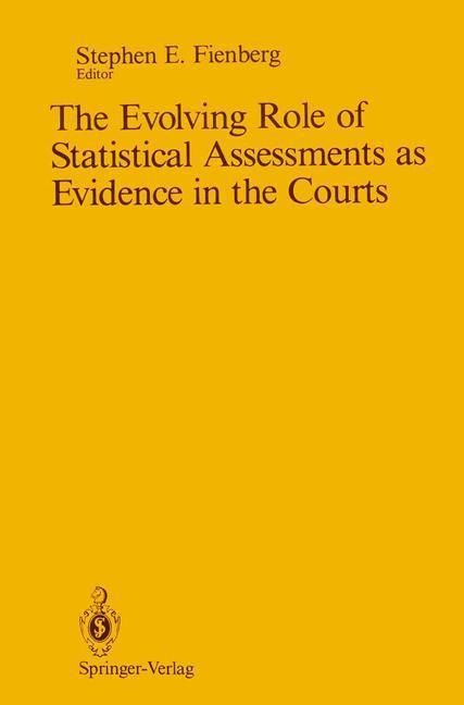 Produktbild: The Evolving Role of Statistical Assessments as Evidence in the Courts