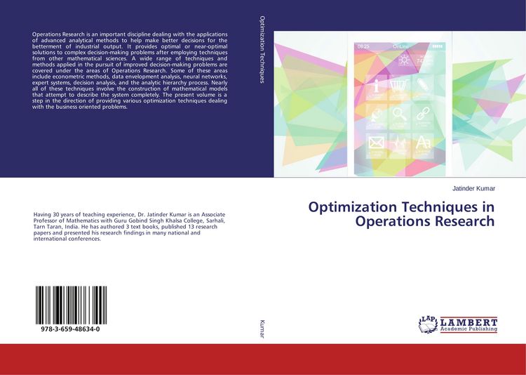 Produktbild: Optimization Techniques in Operations Research