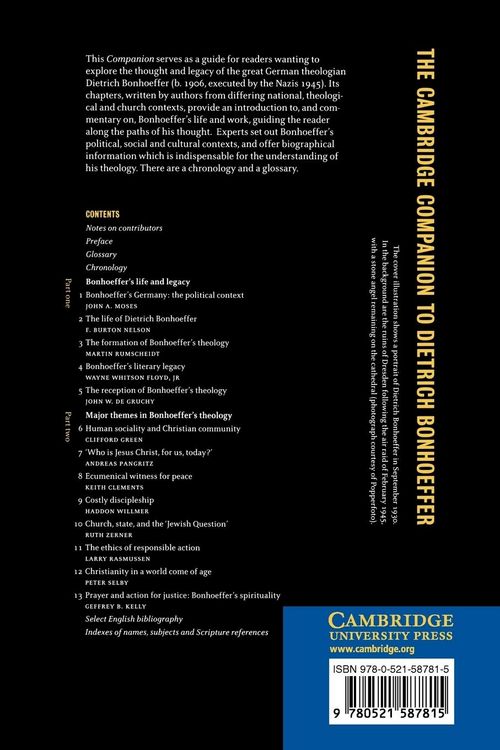 Produktbild: The Cambridge Companion to Dietrich Bonhoeffer