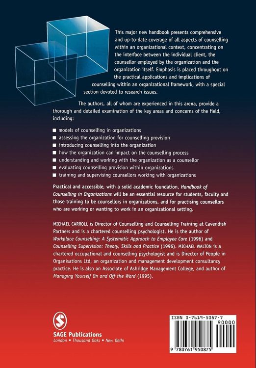 Produktbild: Handbook of Counselling in Organizations