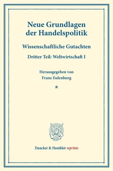 Produktbild: Neue Grundlagen der Handelspolitik.