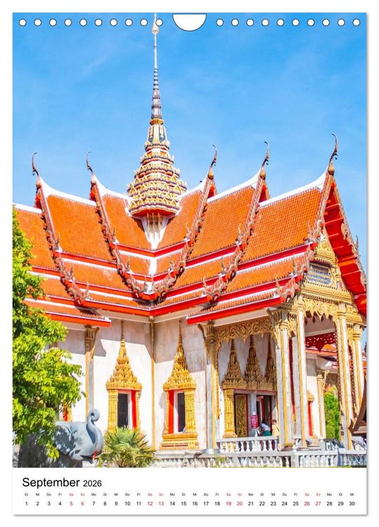 Produktbild: Wat Chalong - Tempel mit ganz speziellem Charme (Wandkalender 2026 DIN A4 hoch), CALVENDO Monatskalender