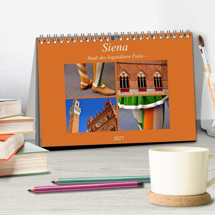 Produktbild: Siena - Stadt des legend&auml;ren Palio (Tischkalender 2027 DIN A5 quer), CALVENDO Monatskalender