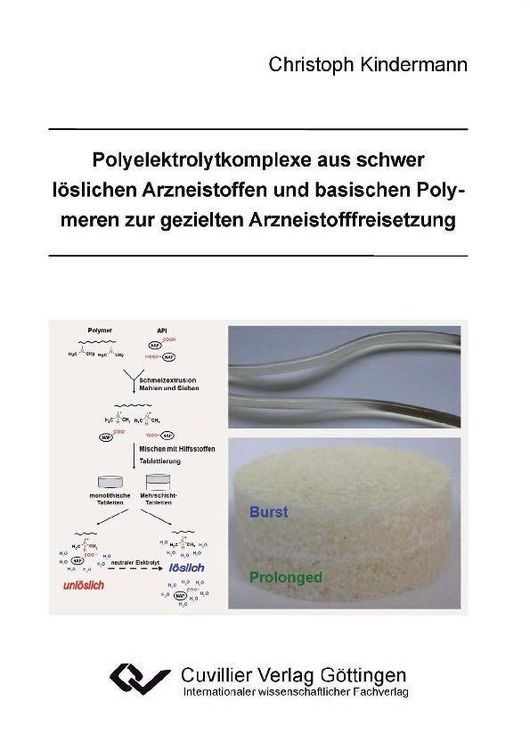 Produktbild: Polyelektrolytkomplexe aus schwer l&ouml;slichen Arzneistoffen und basischen Polymeren zur gezielten Arzneistofffreisetzung