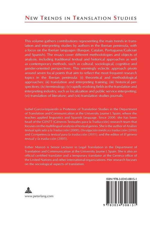 Produktbild: Iberian Studies on Translation and Interpreting