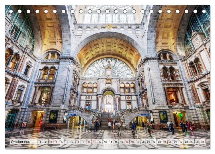 Produktbild: Bahnh&ouml;fe in Europa (Tischkalender 2026 DIN A5 quer), CALVENDO Monatskalender