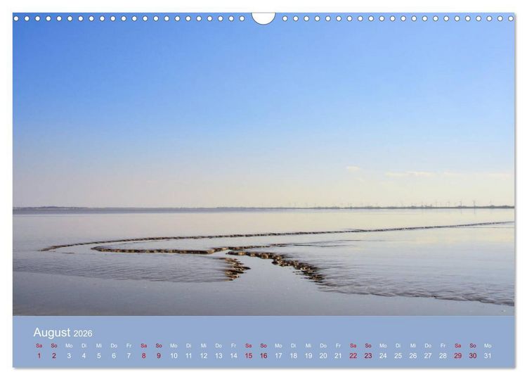 Produktbild: Wilhelmshaven - Sonne, K&uuml;ste und Meer (Wandkalender 2026 DIN A3 quer), CALVENDO Monatskalender