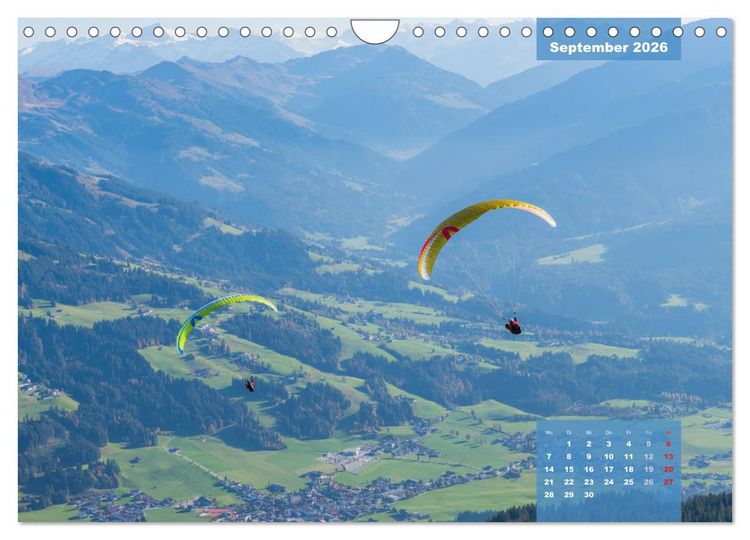 Produktbild: Paragliding - Aufbruch zu neuen H&ouml;henfl&uuml;gen (Wandkalender 2026 DIN A4 quer), CALVENDO Monatskalender