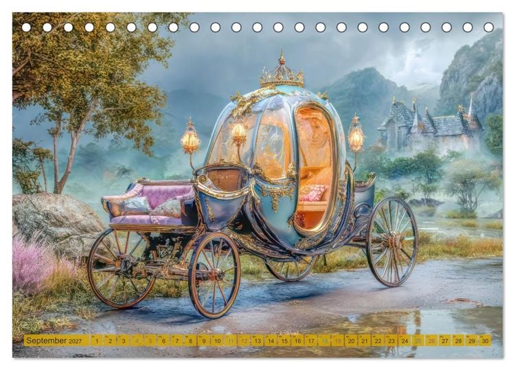 Produktbild: Kutschentr&auml;ume - Fantasiewerke (Tischkalender 2027 DIN A5 quer), CALVENDO Monatskalender