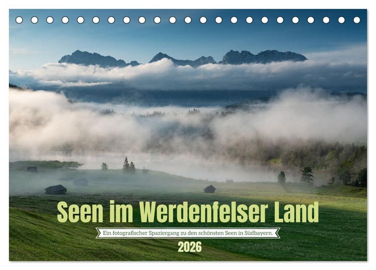 Produktbild: Seen im Werdenfelser Land (Tischkalender 2026 DIN A5 quer), CALVENDO Monatskalender