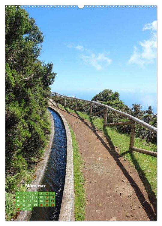 Produktbild: Levadas auf Madeira. Wildromantische Wanderwege (hochwertiger Premium Wandkalender 2027 DIN A2 hoch), Kunstdruck in Hochglanz
