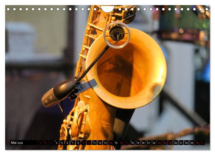 Produktbild: SAXOPHON - on stage (Wandkalender 2026 DIN A4 quer), CALVENDO Monatskalender