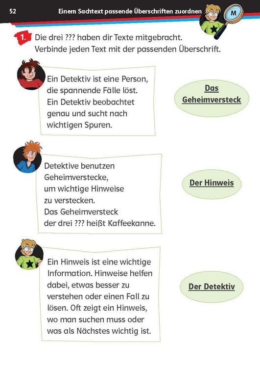 Produktbild: Die drei ??? Kids: Mein &Uuml;bungsheft Deutsch 1. Klasse - Lesen lernen