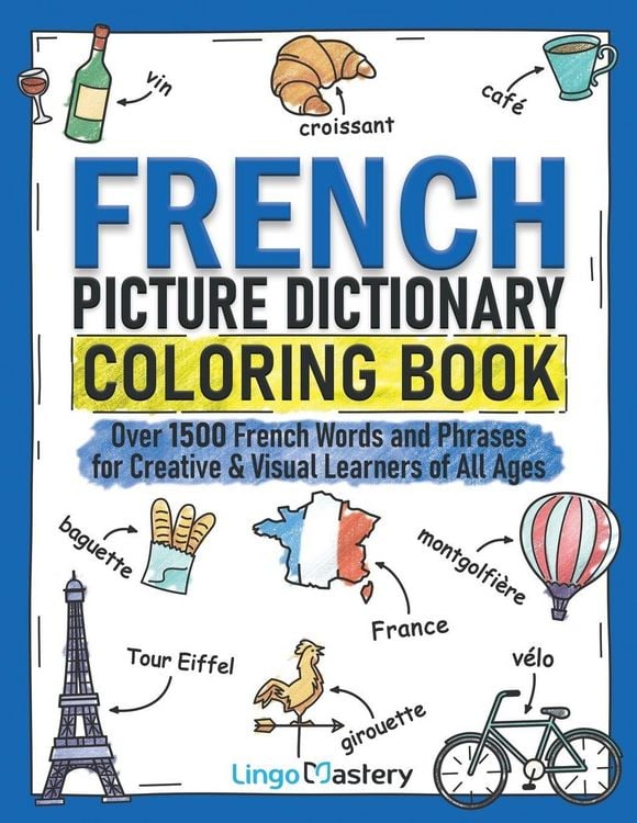 Produktbild: French Picture Dictionary Coloring Book