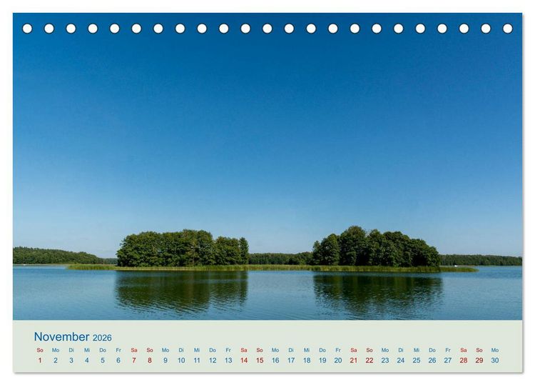 Produktbild: Wundersch&ouml;nes Masuren (Tischkalender 2026 DIN A5 quer), CALVENDO Monatskalender