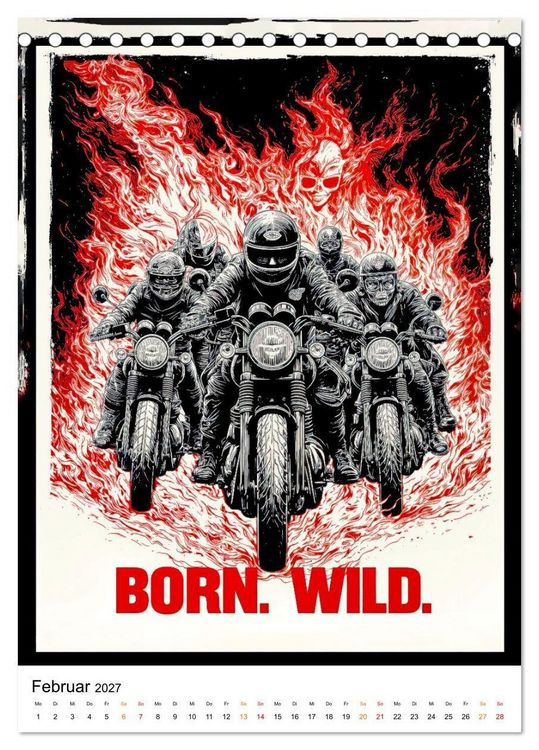 Produktbild: Phantom Bikers - Born Wild (Tischkalender 2027 DIN A5 hoch), CALVENDO Monatskalender