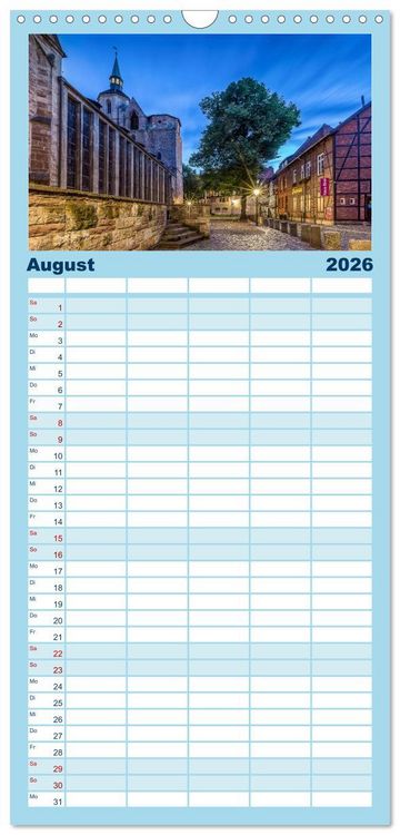 Produktbild: Familienplaner 2026 - BRAUNSCHWEIG - Abendliche Impressionen mit 5 Spalten (Wandkalender, 21 x 45 cm) CALVENDO