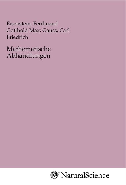Produktbild: Mathematische Abhandlungen