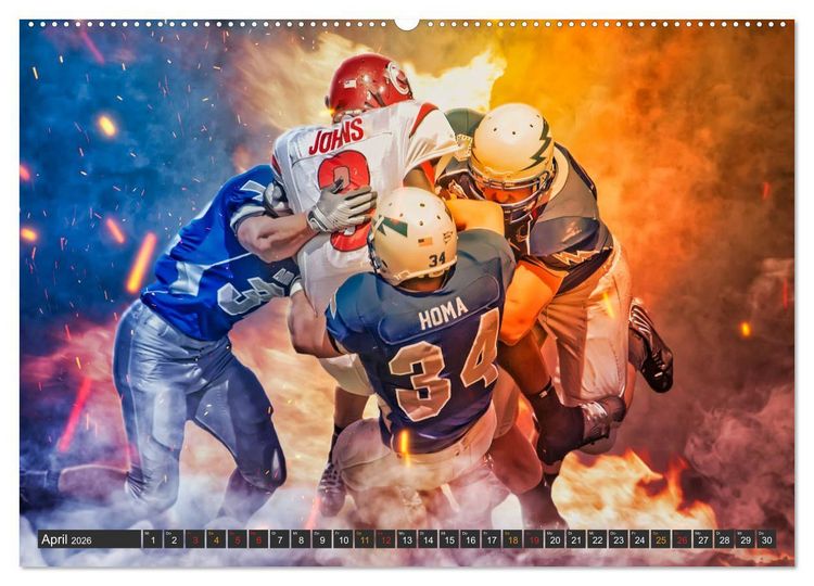 Produktbild: Faszination American Football (hochwertiger Premium Wandkalender 2026 DIN A2 quer), Kunstdruck in Hochglanz