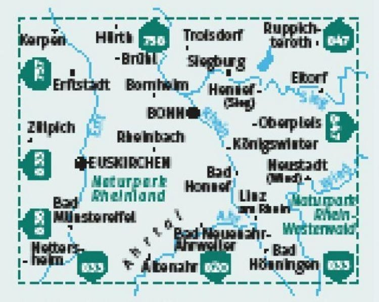 Produktbild: KOMPASS Wanderkarten-Set 822 Bonn, Siebengebirge, Ahrtal (2 Karten) 1:35.000