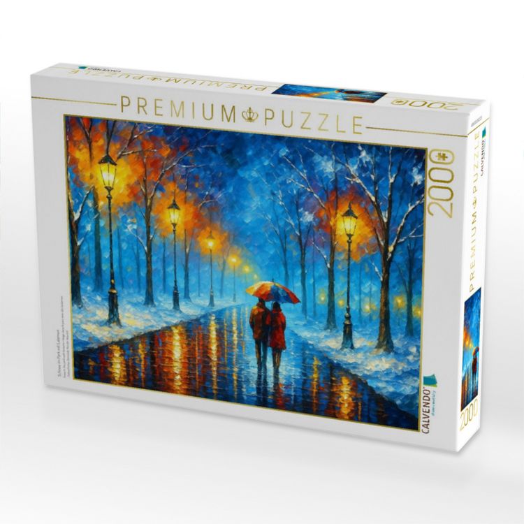 Produktbild: CALVENDO Puzzle Schnee im Park mit Laternen | 2000 Teile Lege-Gr&ouml;&szlig;e 90x67cm Foto-Puzzle f&uuml;r gl&uuml;ckliche Stunden