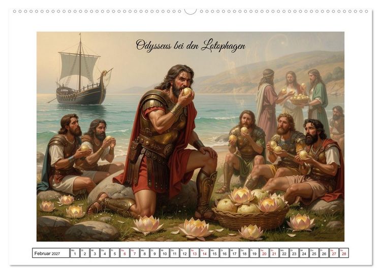 Produktbild: Die Irrfahrten des Odysseus (hochwertiger Premium Wandkalender 2027 DIN A2 quer), Kunstdruck in Hochglanz