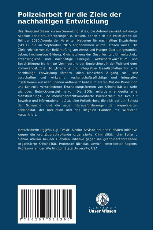 Produktbild: Polizeiarbeit f&uuml;r die Ziele der nachhaltigen Entwicklung