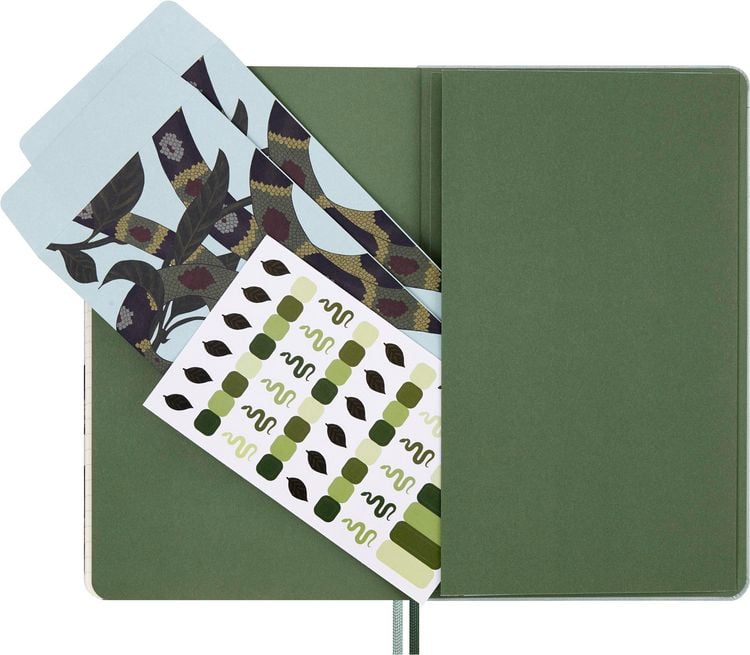 Produktbild: Moleskine Das Jahr der Schlange Bl&auml;tter Notizbuch, L/A5, fester Einband, liniert, ohne Box