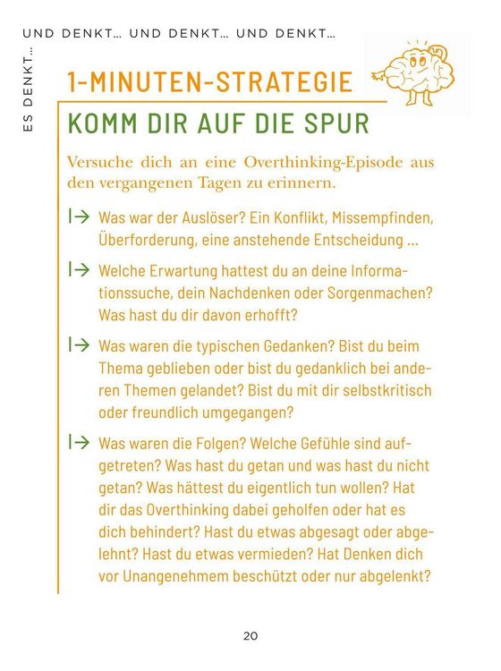 Produktbild: Die 1-Minuten-Strategie gegen Overthinking