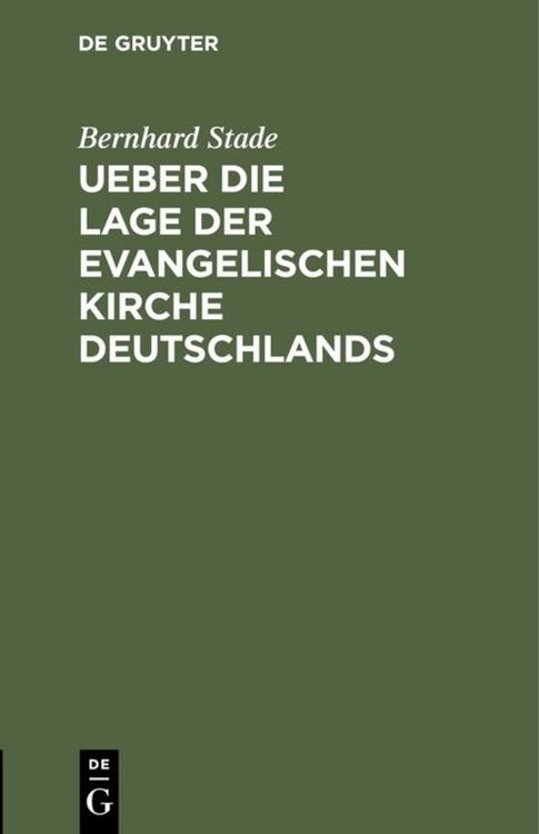 Produktbild: Ueber die Lage der evangelischen Kirche Deutschlands