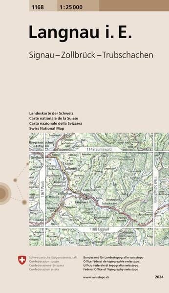 Produktbild: Swisstopo 1 : 25 000 Langnau i. E.
